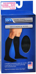 QCS Men's Medical Socks - Black - XL