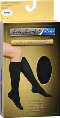 Loving Comfort Support Knee High Socks 8-15 MMHG Black Small - 1 pair