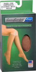 Loving Comfort Knee-High Compression Hose - Beige - Medium 1684802