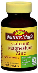 Nature Made Calcium Magnesium Zinc - 100 Tablets