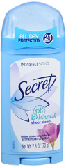 Secret Antiperspirant Deodorant Invisible Solid Sheer Clean - 2.6 oz