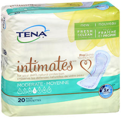 Tena Serenity Incontinence Pads Regular Length Moderate Absorbency - 6 pks of 20