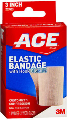 Ace Elastic Bandage with Hook Closure 3" Width