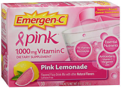 Emergen-C Pink Vitamin C Dietary Supplement 1000 mg Fizzy Drink Mix Packets Pink Lemonade