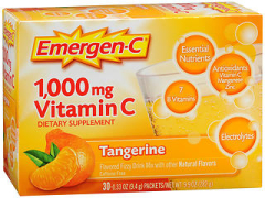 Emergen-C Vitamin C Fizzy Drink Mix 1000 mg Packets Tangerine - 30 packets