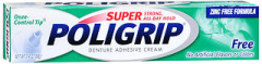 Super Poligrip Denture Adhesive Cream Artificial Flavor/Color Free - 2.4 oz