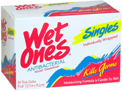 Wet Ones Moist Wipes Fresh Scent Anti Bacterial Singles - 24 ct