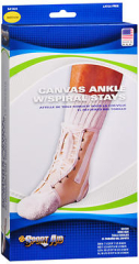 Sport Aid Canvas Ankle Support with Spiral Stays Med Natural - 1 ea.