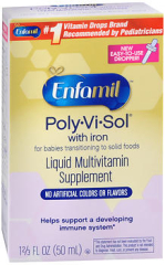 Enfamil Poly-Vi-Sol Multivitamin Supplement Drops With Iron - 1.66 oz