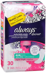 Always Discreet Bladder Protection Ultra Thin Liners Regular Length