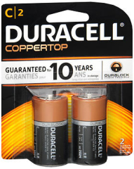 Duracell Coppertop Alkaline Batteries C