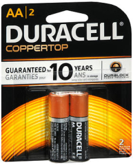 Duracell Coppertop AA Alkaline Batteries 1.5 Volt