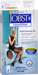 JOBST SupportWear Knee High Stockings 8-15 mmHg Ultra Sheer Silky Beige Medium