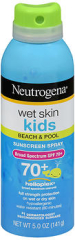 Neutrogena Wet Skin Kids Beach & Pool Sunscreen Spray SPF 70+