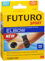 FUTURO Sport Custom Dial Tennis Elbow Strap Adjust to Fit Firm Stabilizing Support