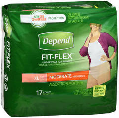 Depend Fit-Flex Underwear for Women Moderate Absorbency Size XL