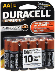 Duracell Coppertop Alkaline Batteries 1.5 Volt AA