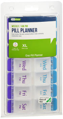 Ezy Dose Weekly/AM-PM Push-Button Pill Planner XL