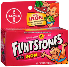 Flintstones Children's Multivitamin Supplement with Iron Chewable Tablets Assorted Flavors