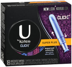 U by Kotex Click Tampons Super Plus - 18 ct