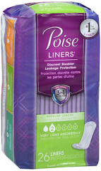 Poise Liners Regular Length Very Light Absorbency