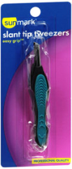 Sunmark Easy Grip Slant Tip Tweezers - 1 ea.