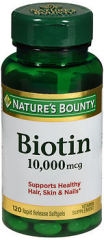 Nature's Bounty Biotin 10000 mcg Ultra Strength - 120 Softgels