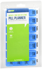 Ezy Dose Four-A-Day Weekly One-Day-At-A-Time Medication Organizer Medium #67405 - 6 Each