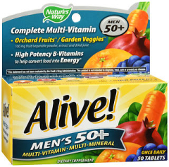 Nature's Way Alive! Men's 50+ Multivitamin/Multimineral -50 Tablets