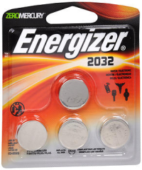 Energizer Zero Mercury 3 V cc Lithium Batteries 2032BP - 4 ct