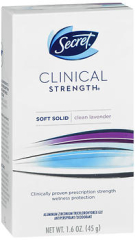 Secret Clinical Strength Antiperspirant/Deodorant Soft Solid Clean Lavender Scent - 1.6oz