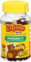 L'il Critters Immune C plus Zinc & Echinacea Gummy Bears Assorted Flavors - 60 ct