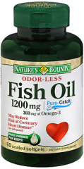 Nature's Bounty Odorless Fish Oil 1200 mg - 60 Coated Softgels