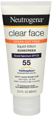 Neutrogena Clear Face Break-Out Free Liquid-Lotion Sunscreen SPF 55 - 3 oz