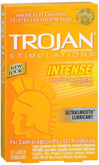 TROJAN Intense Lubricated Latex Condoms