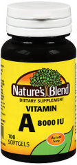 Nature's Blend Vitamin A 8000 IU Softgels