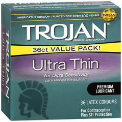 Trojan Ultra Sensitive Lubricated Latex Condoms Value Pack