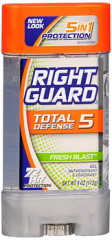 Right Guard Total Defense 5 Gel Antiperspirant & Deodorant Fresh Blast