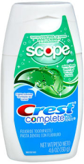 Crest Complete Multi-Benefit Tartar Control Whitening + Scope Toothpaste Liquid Gel Minty Fresh