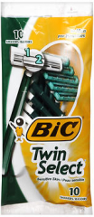 Bic Twin Select Disposable Shavers For Men Sensitive Skin