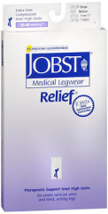 Jobst Relief Therapeutic Support Knee High Socks Extra Firm Compression Closed Toe Medium Beige