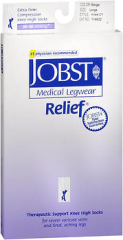 Jobst Medical Legwear Knee High 30-40 mmhg Extra Firm Compression Large Beige Close-Toe