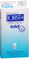 Jobst Medical Legwear Relief Knee High Socks 20-30 mmhg Large Beige