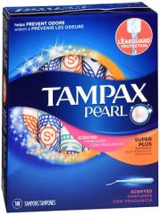 Tampax Pearl Tampons with Plastic Applicators Super Plus Absorbency Scented