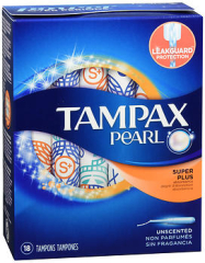 Tampax Pearl Tampons with Plastic Applicators Super Plus Absorbency Unscented