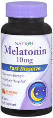 Natrol Melatonin 10 mg Tablets Strawberry Flavor