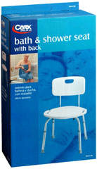 Carex Bath & Shower With Back Seat B651-00