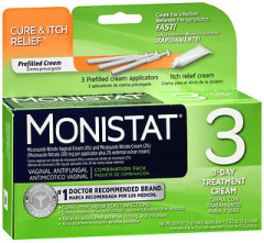 MONISTAT 3 Cure & Itch Relief Vaginal Antifungal Prefilled Cream Combination Pack