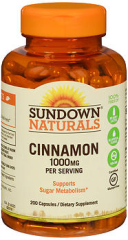 Sundown Naturals Cinnamon 1000 mg per Serving Capsules