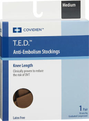 T.E.D. Anti-Embolism Stockings Knee Length Beige Medium